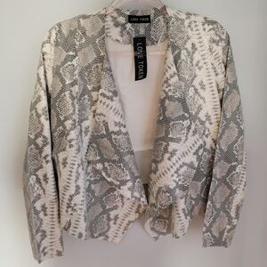Love Token NWT Aubrie Jacket Faux Snakeskin Women's Size Small